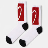 ハート.ストップうつ。クルーソックス ソックス (左)