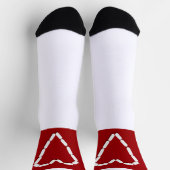 ハート.ストップうつ。クルーソックス ソックス (上部)