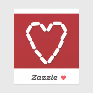 ハート.ストップうつ。ビニールカスタムカットのシール シール