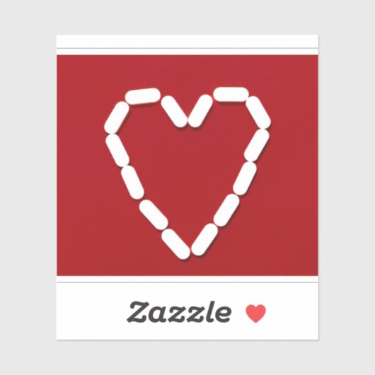 ハート.ストップうつ。ビニールカスタムカットのシール シール (シート)