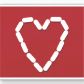 ハート.ストップうつ。ビニールカスタムカットのシール シール (正面)