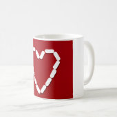 ハート.ストップうつ。マグ コーヒーマグカップ (正面右)