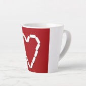 ハート.ストップうつ。ラテマググ カフェラテマグ (右アングル)