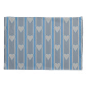 ハート ストライプの 枕カバー (裏面)