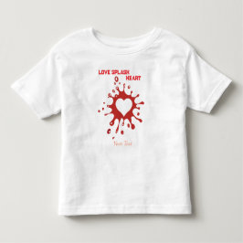 ハート スプラッシュ アート - クリエイティブな愛の表現デザイン トドラーTシャツ