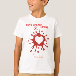 ハート スプラッシュ アート - クリエイティブな愛の表現デザイン Tシャツ
