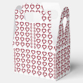 ハート&スモールドットレッド&ホワイトシックデザイン フェイバーボックス (オープン)