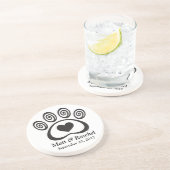 ハート&スワールのポープリントストーンコースター結婚のギフト コースター (側面)