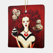 ハート セラミックオーナメント (左)