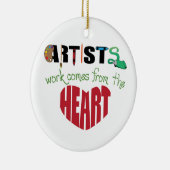 ハート セラミックオーナメント (右)