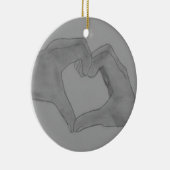 ハート セラミックオーナメント (右)