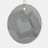 ハート セラミックオーナメント (左)