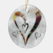 ハート セラミックオーナメント (左)