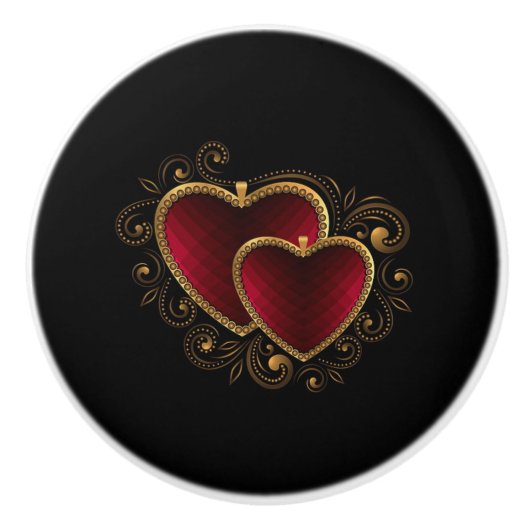 ハート セラミックノブ (正面)