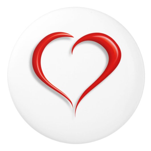 ハート セラミックノブ (正面)