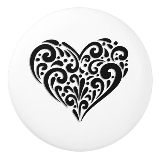 ハート セラミックノブ (正面)