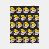 ハート・ソフトボール,母の日の母の母 フリースブランケット (正面)