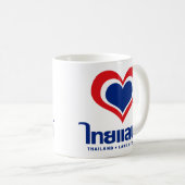 [ハート]タイの♦のタイ語の原稿の♦を愛して下さい コーヒーマグカップ (正面右)