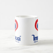 [ハート]タイの♦のタイ語の原稿の♦を愛して下さい コーヒーマグカップ (中央)