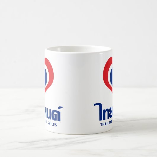 [ハート]タイの♦のタイ語の原稿の♦を愛して下さい コーヒーマグカップ (中央)