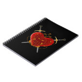 ハート&ダガーススパイラルノートブック ノートブック (左側)