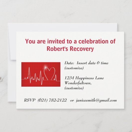 ハート – チク保クに舐める 招待状 (正面)