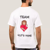 ハート、チームTシャツ Tシャツ (裏面)