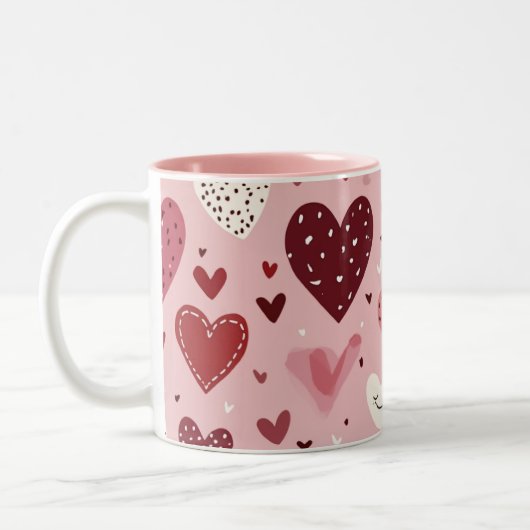 ハート ツートーンマグカップ (左)