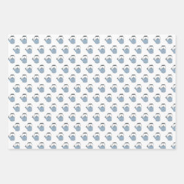 ハート ティーケトル 可愛いギフトラッピングペーパー セット ラッピングペーパーシート