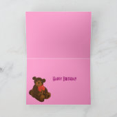 ハート&テディベアon pink カード (内部)