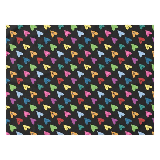 ハート テーブルクロス (正面(横))