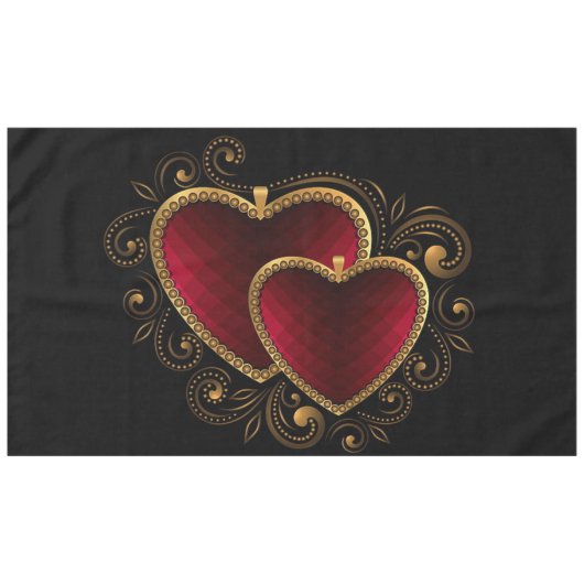 ハート テーブルクロス (正面(横))