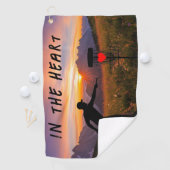 ハート・ディスク内 ゴルフタオル (インサイチュ)