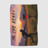 ハート・ディスク内 ゴルフタオル (正面)