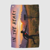 ハート・ディスク内 ゴルフタオル (正面)