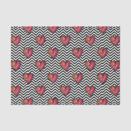 ハート(デザイン38赤色シリーズ) 薄葉紙