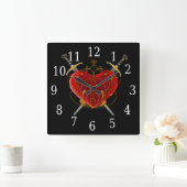 ハート&デッガーズスクエアクロック スクエア壁時計 (ホーム)