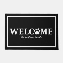 ハート·ドッグ·ポー印刷-ようこそパーソナライズされた-