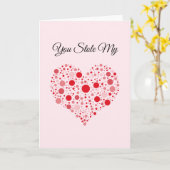 ハート(ドット) カード (黄色い花)