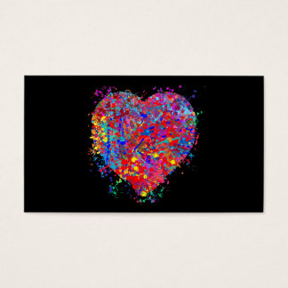 ハート、ドリップアート