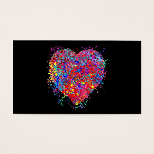 ハート、ドリップアート (正面)