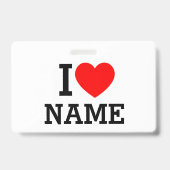 ハート ネーム バッジ (正面)