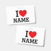 ハート ネーム バッジ (正面＆裏面)
