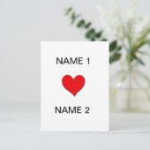 ハート ネーム ポストカード (スタンド正面)