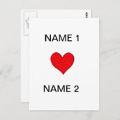 ハート ネーム ポストカード (正面/裏面)
