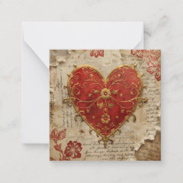 ハート ノートカード