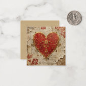 ハート ノートカード (正面/裏面インサイチュ)