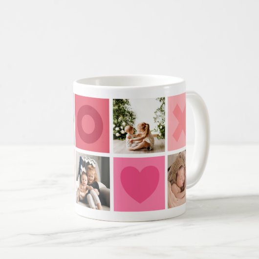 ハート、ハグとキス数々の – フォトコーヒーマグ コーヒーマグカップ (正面右)