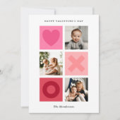 ハート、ハグ、キスの写真バレンタインデー シーズンカード (正面)