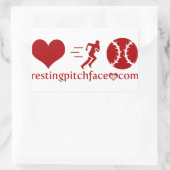 ハート、ハッスル、HBPのステッカー 長方形シール (バッグ)